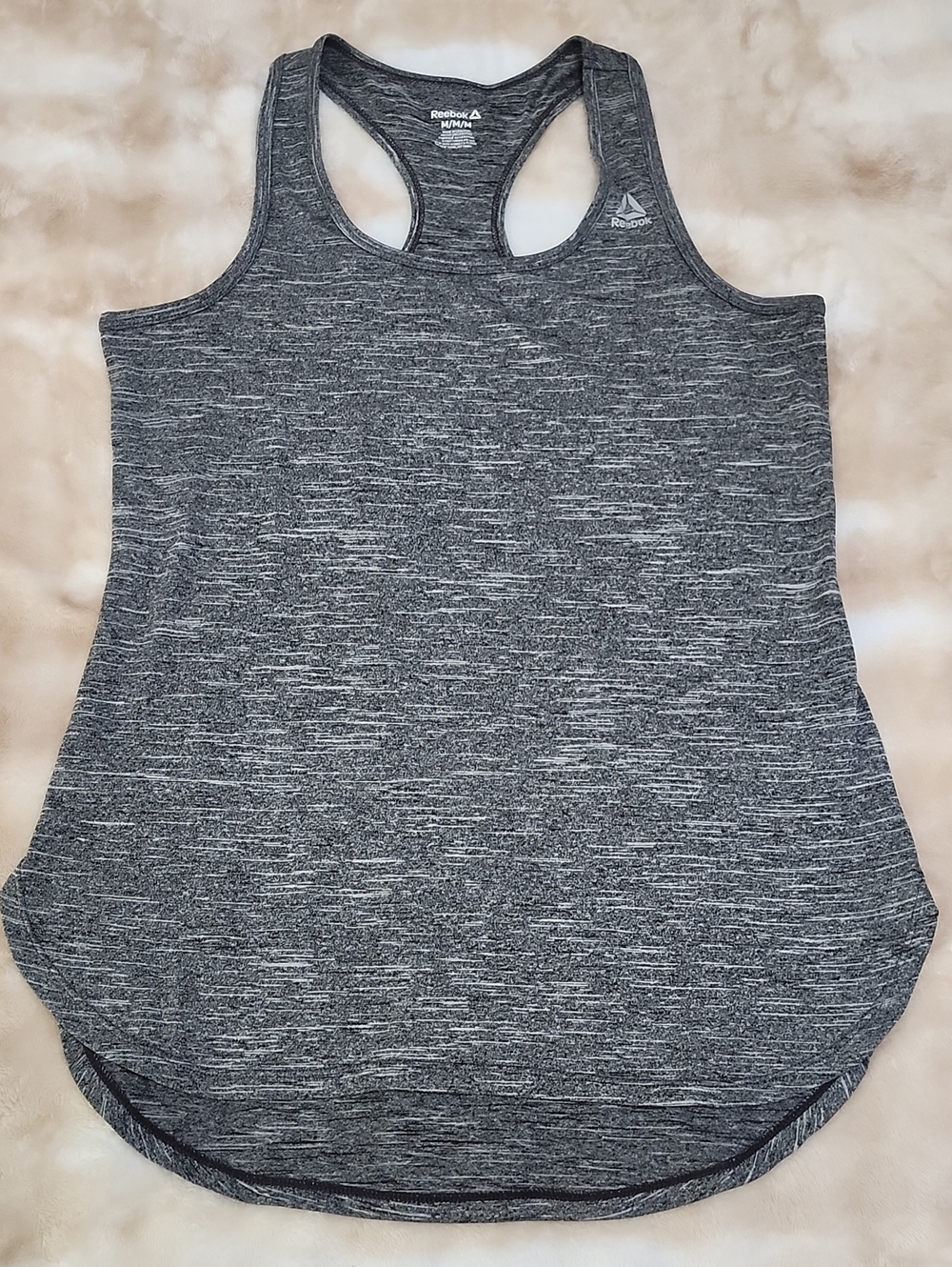 NWOT Reebok Heathered Gray Racerback Activewear Tank Top